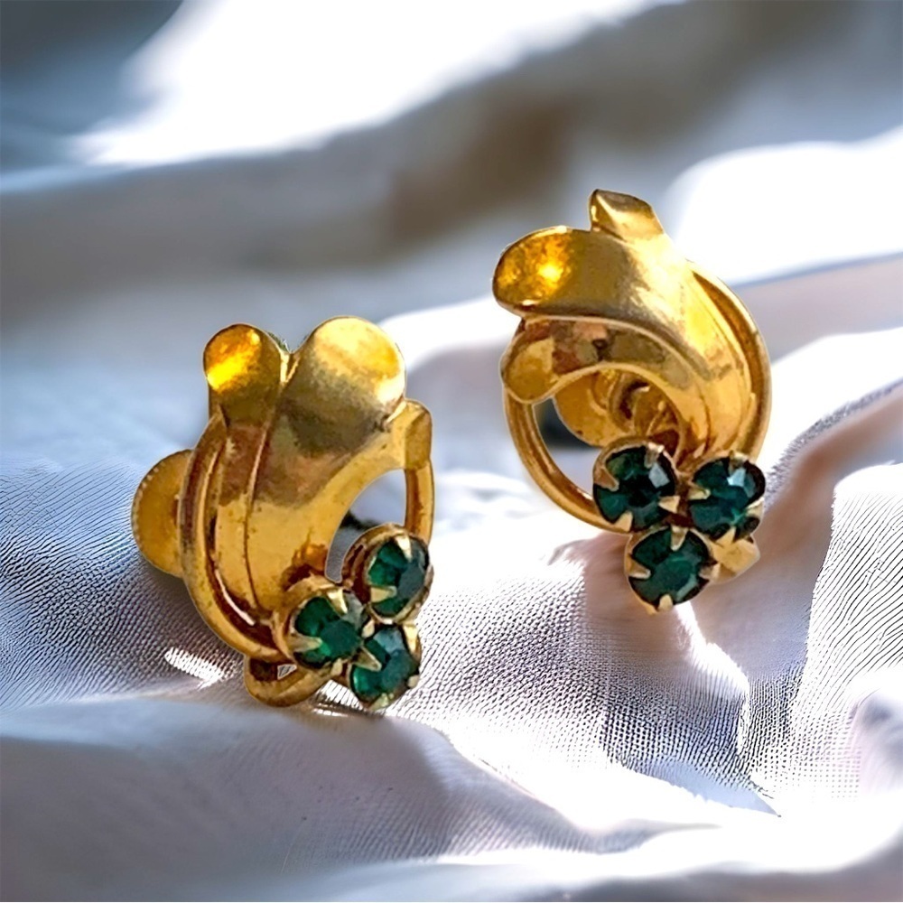 Vintage Gold Tone Screwback Earrings
